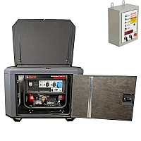 Генератор A-iPower A8000EAX в тихом зимнем кожухе 1200 RAL 7024 + блок автозапуска A-iPower 400 В, 25 А