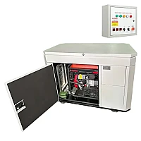 Бензиновый генератор A-iPower A17000EAX в тихом зимнем кожухе 1600 RAL 7035 + блок автозапуска A-iPower 230В/400В 100А 8 ПИН